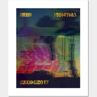 Palm Tree VHS Glitch Posters and Art